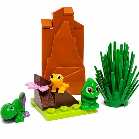 LEGO Custom Reptile Scene Jungle Chameleon Animal Display Build Diorama Bundle