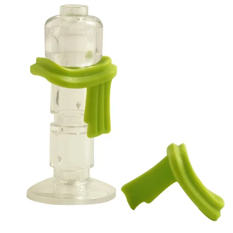 2x LEGO Minifigure Long Wrapped Scarf Lime Minifig Accessory