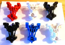 LEGO Bionicle parts - 6x Body Torso Trunk Gearbox 32489 - Red Black Blue White