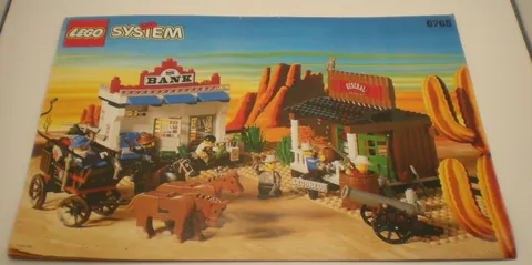 LEGO #6765 Gold City Junction Bank General Store Western Instruction Manual Only
