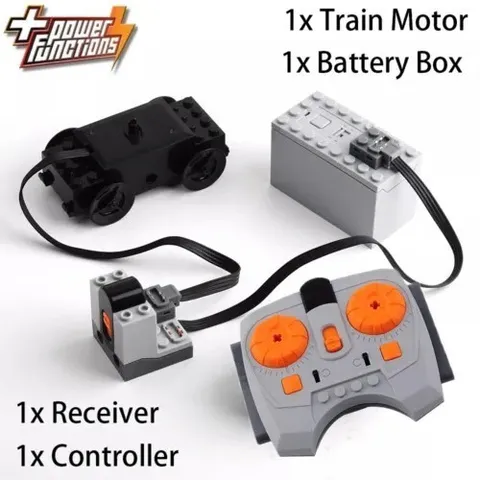 4PCS Power Functions Battery Box Train Motor IR Receiver Controlled For Lego Set
