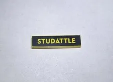 Lego 1x4 Black & Yellow Sign Tile Studattle City New Printed 240