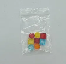 LEGO 1x1 round & square translucent tile (9 pieces) various color Brick lot