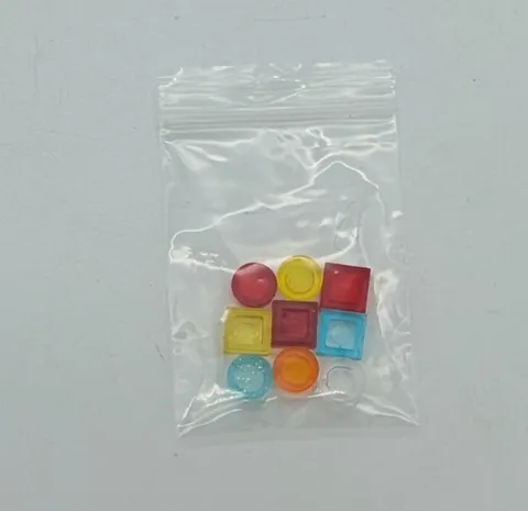 LEGO 1x1 round & square translucent tile (9 pieces) various color Brick lot