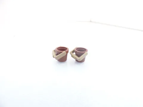 Set of 2 Lego Brown Buckets