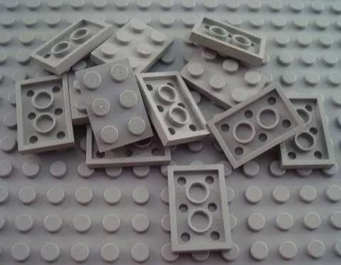 LEGO Lot of 12 Light Gray 2x3 Flat Building Plate Pieces