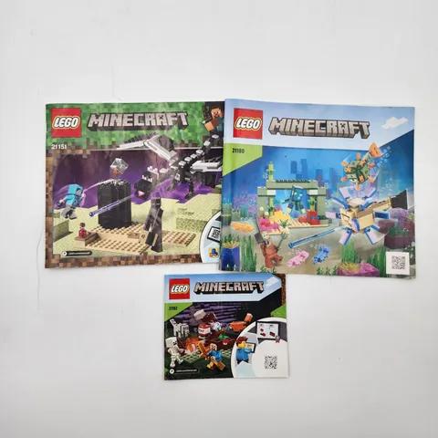 LEGO Minecraft Instruction Manual Books Lot 21151 21180 21162 Replacements ONLY