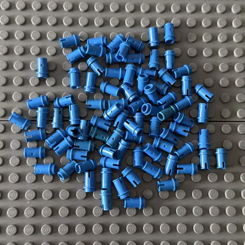 Lego Lot Blue 4274 Technic Pin 1/2 (lot of 85)