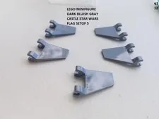 LEGO Minifigure Dark Bluish Gray Castle Star Wars Flag Set of 5