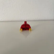 LEGO Minifigure Torso Red Gold Buttons Black Belt Yellow Hands