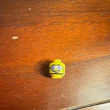 LEGO Yellow Minifigure Head with Sunglasses/Goggles Face and Mustache, 1pc
