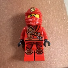 LEGO Red Ninja Minifigure w/ Hood Plastic Character Figure Minifig