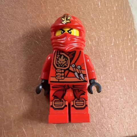 LEGO Red Ninja Minifigure w/ Hood Plastic Character Figure Minifig