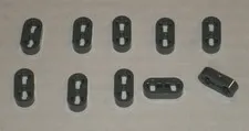 LEGO NEW 2x0.5 Dark Stone Grey Beam with Axle Holes (10x) 4210980 Brick 41677