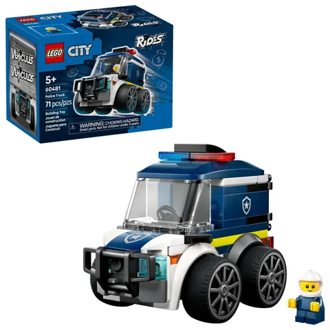 LEGO City Rides – Police Truck Building Toy for Kids - Pretend Multicolor