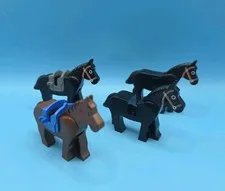 Vintage Lego Horse Lot Of 4 Fast Shipping !!!