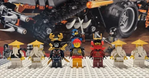 LEGO NINJAGO Minifigure Lot of 7 w/ Sensei Wu, P.I.X.A.L, Skylar, and Samurai X