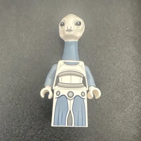 LEGO Blue and White Long-Neck Alien Minifigure White Printed Outfit