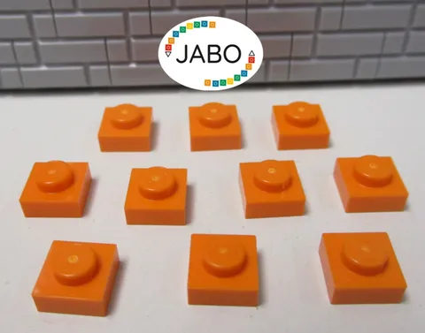(J7/1/3) LEGO 10 x 3024 Flat Plate 1x1 Orange