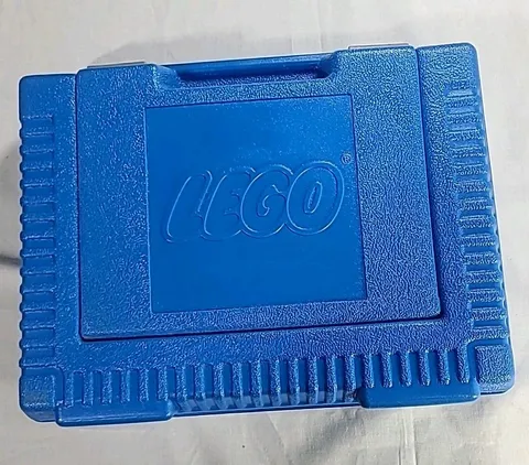 1984 Vintage LEGO Blue Plastic Travel Storage Organizer Container Carry Case