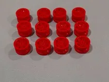 Lego Qty 12 - Red - 56145 Wheel 30.4mm D. x 20mm with No Pin Holes and Reinforce