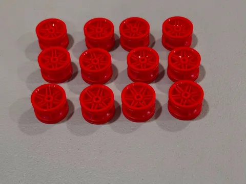 Lego Qty 12 - Red - 56145 Wheel 30.4mm D. x 20mm with No Pin Holes and Reinforce
