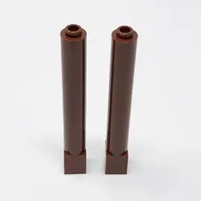 43888 LEGO Parts Brick Support 1x1x6 Solid Pillar REDDISH BROWN (2)