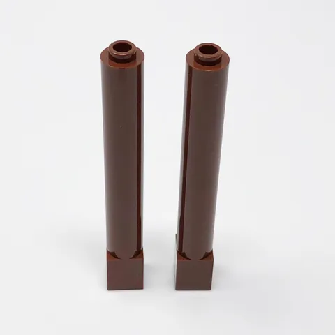 43888 LEGO Parts Brick Support 1x1x6 Solid Pillar REDDISH BROWN (2)