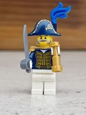 LEGO® Pirates III Bluecoat Governor Minifigure w/ Sword & Telescope 70412