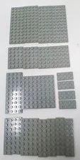 23 Assorted Gray Lego Base Plates  Various Sizes Bulk Lot #M-4