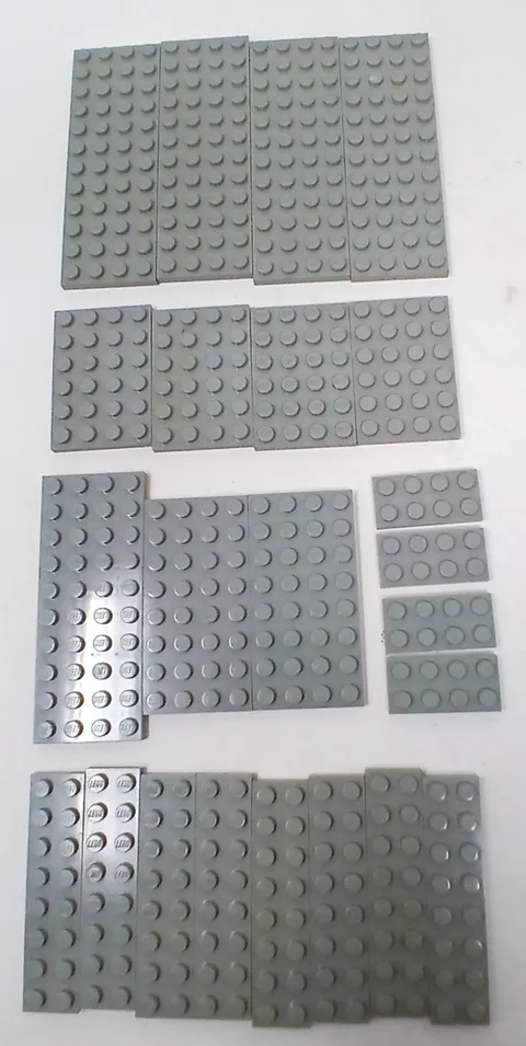 23 Assorted Gray Lego Base Plates  Various Sizes Bulk Lot #M-4