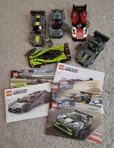LEGO Speed Champions Lot Of 5 Built Cars (Lot 3)