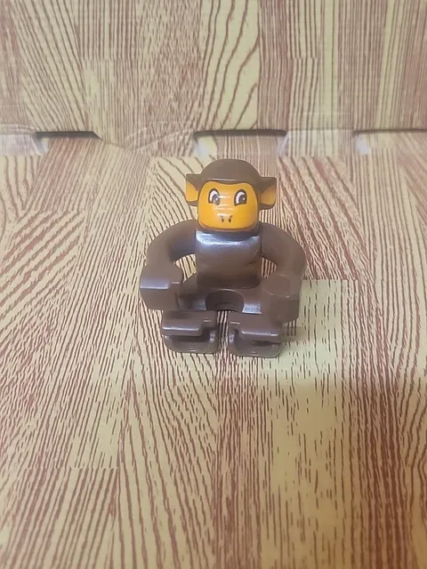 Lego Duplo Figure Monkey small brown arms move Zoo Animals