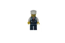 Lego® TRAIN Railway 9V RC Minifig Conductor Engine Driver DARK-BLUE SHIRT