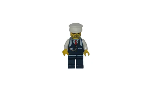 Lego® TRAIN Railway 9V RC Minifig Conductor Engine Driver DARK-BLUE SHIRT