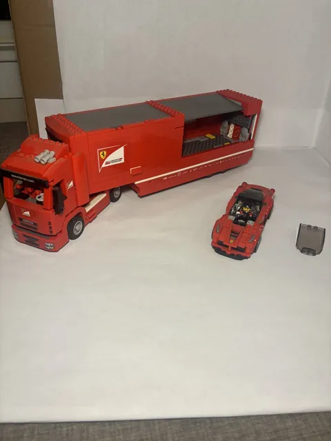 LEGO Ferrari Truck 75913 + Ferrari Race Car & Minifigure Lot Incomplete