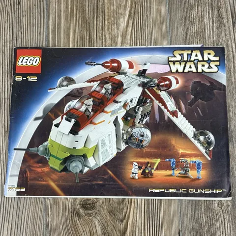 LEGO Star Wars Clone Wars Republic Attack Gunship Instructions Manual 7163