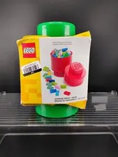 LEGO Green 1 Knob Round Stackable Storage Brick Durable Design