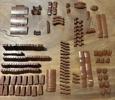 LEGO Reddish Brown Slopes Curved Wedge Arch Parts Lot 175 Pc Genuine LEGO