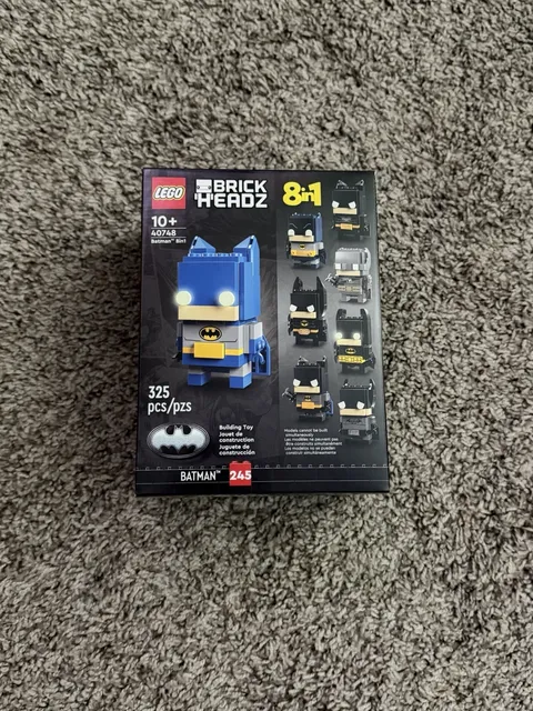 Retired Lego Brickheadz #40748 Batman 8 in 1 - 325 Pieces Sealed New In Box