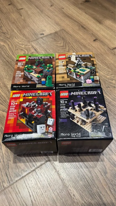 LEGO Minecraft Micro World Lot 21102 21105 21106 21107 NEW Sealed Retired Sets