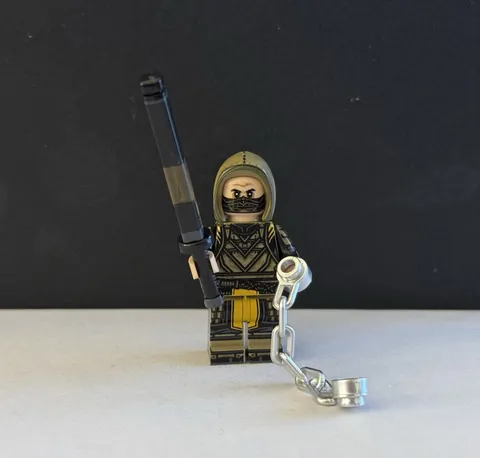 LEGO Mortal Kombat Scorpion minifigure custom pad printed