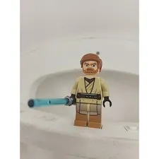 Lego Star Wars Minifigure Jedi Obi-Wan Kenobi w/ Lightsaber 75012 sw0449