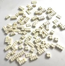 LEGO White Bricks Bulk Lot - Genuine Basic Blocks 2x4 2x2 2x3 Parts MOC Plates