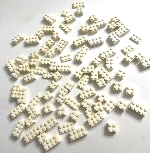 LEGO White Bricks Bulk Lot - Genuine Basic Blocks 2x4 2x2 2x3 Parts MOC Plates