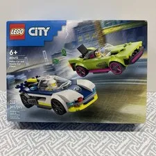 LEGO City 60415 Police Car and Muscle Car Chase Building Toy Set NEW
