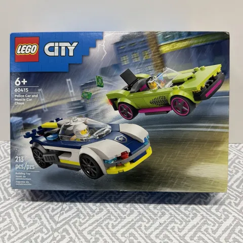 LEGO City 60415 Police Car and Muscle Car Chase Building Toy Set NEW