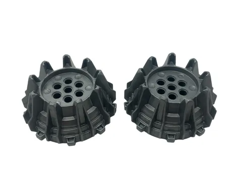 Lot of 2 Lego 64712 Giant Wheel Silver Gray Replacement Part Piece