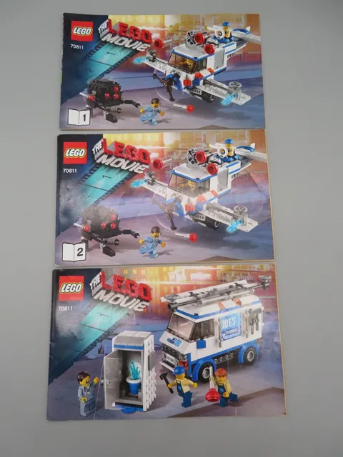 LEGO 3 Instruction Manuals 70811 The LEGO Movie The Flying Flusher BOOKS ONLY