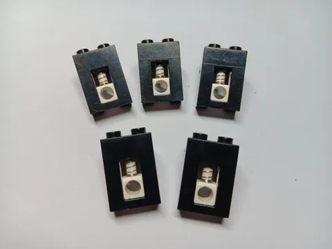 LEGO BULK LOT OF 5 MODIFIED BRICK 1 X 2 X 2 1/3 SPRING UNIT SHOCK ABSORBER #2605